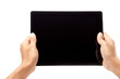 Hand holding touch screen
