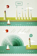 Vector: infographics elements with a lighthouse on the landscape infographics elements with a lighthouse on the landscape