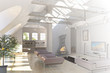 Fireplace & Loft (drawing)