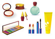 Vector set of cosmetics for sun