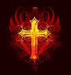 cross painted with paint
