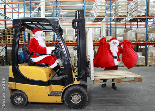 Photo: Santa clauses preparing for Christmas Santa clauses preparing for Christmas