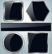 vector glossy metallic frames