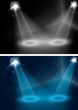 Blue and white spotlights vector