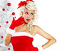 Pin-up sexy girl wearing santa claus clothes Pin-up sexy girl wearing santa claus clothes