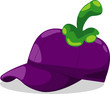 hat Mangosteen fantasy party vector illustration