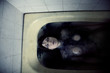 Scary nude girl in bath