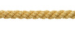 Elegant gold rope isolated on white background