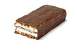 Chocolate bar with skimmings filling cut