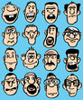 Photo : Big Set of Doodle Faces