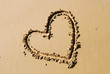Heart on sand