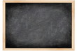 empty blackboard with wooden frame