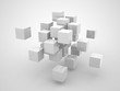 Illustration: Abstract geometric shapes from cubes Abstract geometric shapes from cubes