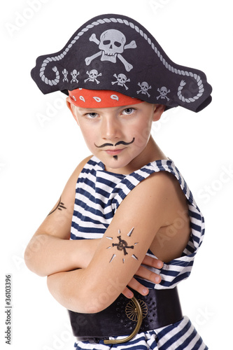 Photo: The kid wearing in pirate costume The kid wearing in pirate costume