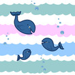 whales and waves