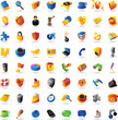 Realistic vector icons set Realistic vector icons set