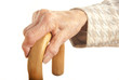 Photo: Old Lady's hand with walking stick Old Lady's hand with walking stick
