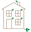 Representation of a green ecology house Representation of a green ecology house