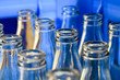 Empty bottles close up