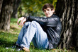 young man in autumn