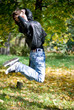 young man in autumn