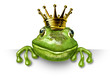 Frog prince with small gold crown