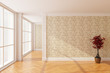 Empty new room with big window Empty new room with big window