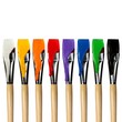 Buntes Pinselset nebeneinander