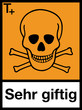 Gefahrstoffzeichen Sehr giftige Stoffe Etiketten Signal Symbol