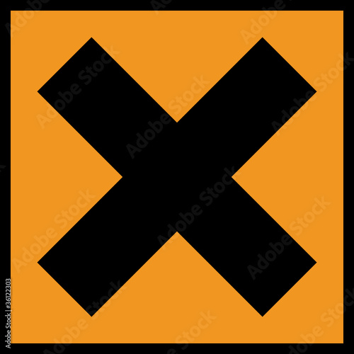 Vector: Gefahrstoffzeichen Reizende Gesundheitsschädliche Stoffe Symbol Gefahrstoffzeichen Reizende Gesundheitsschädliche Stoffe Symbol