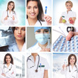 A collage of images on the topic of medicine and health A collage of images on the topic of medicine and health