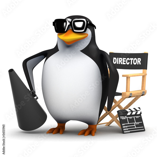Illustration: 3d Penguin film maker 3d Penguin film maker