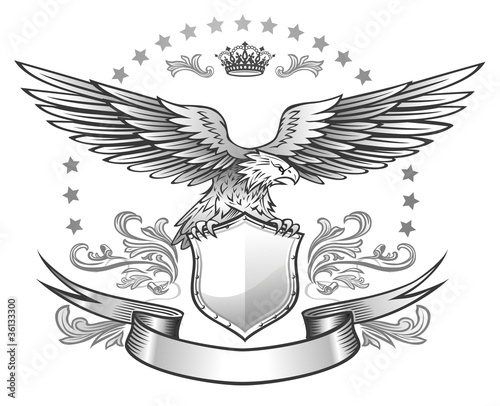 Vector: Spread winged eagle insignia Spread winged eagle insignia