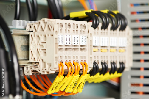 Photo: electrical fuseboxes and power lines switchers electrical fuseboxes and power lines switchers