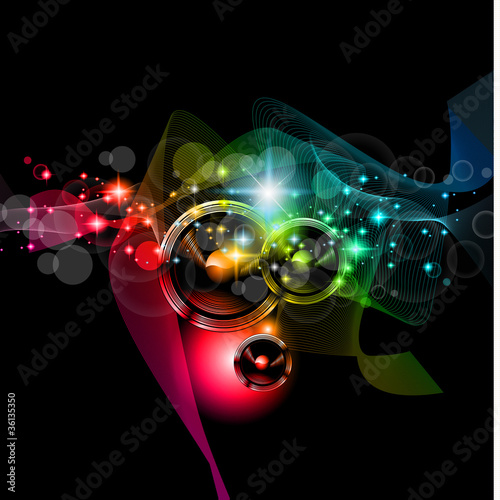 Vektor: Disco Event Background Disco Event Background