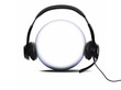 Open audio headset with a micro  (clipping path )