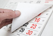 Closeup a calendar page Closeup a calendar page