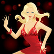 Vector: Sexy girl dancing at party Sexy girl dancing at party