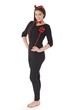 Smiling girl dressed like black bogy
