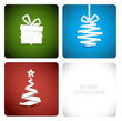 Simple vector christmas decoration made from paper