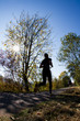 Marathonläufer im Gegenlicht Marathonläufer im Gegenlicht