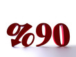 90 percent