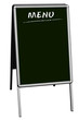 sandwich board with blank menu
