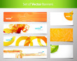 Set of abstract colorful web headers. Set of abstract colorful web headers.