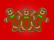 Vektor: Lebkuchenmänner - Gingerbread Men Lebkuchenmänner - Gingerbread Men