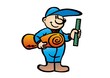 Handwerker mit Material