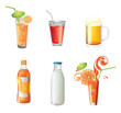 illustration of different beverages illustration of different beverages