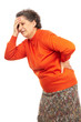 Photo: Senior woman with backache Senior woman with backache