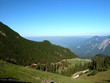 Blick vom Fahrenberg am Walchensee auf das umliegende Bergland