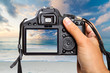Shooting sunrise at Caribbean Sea on DSLR camera
